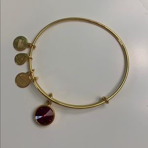 ALEX AND ANI gold plated bracelet with ruby